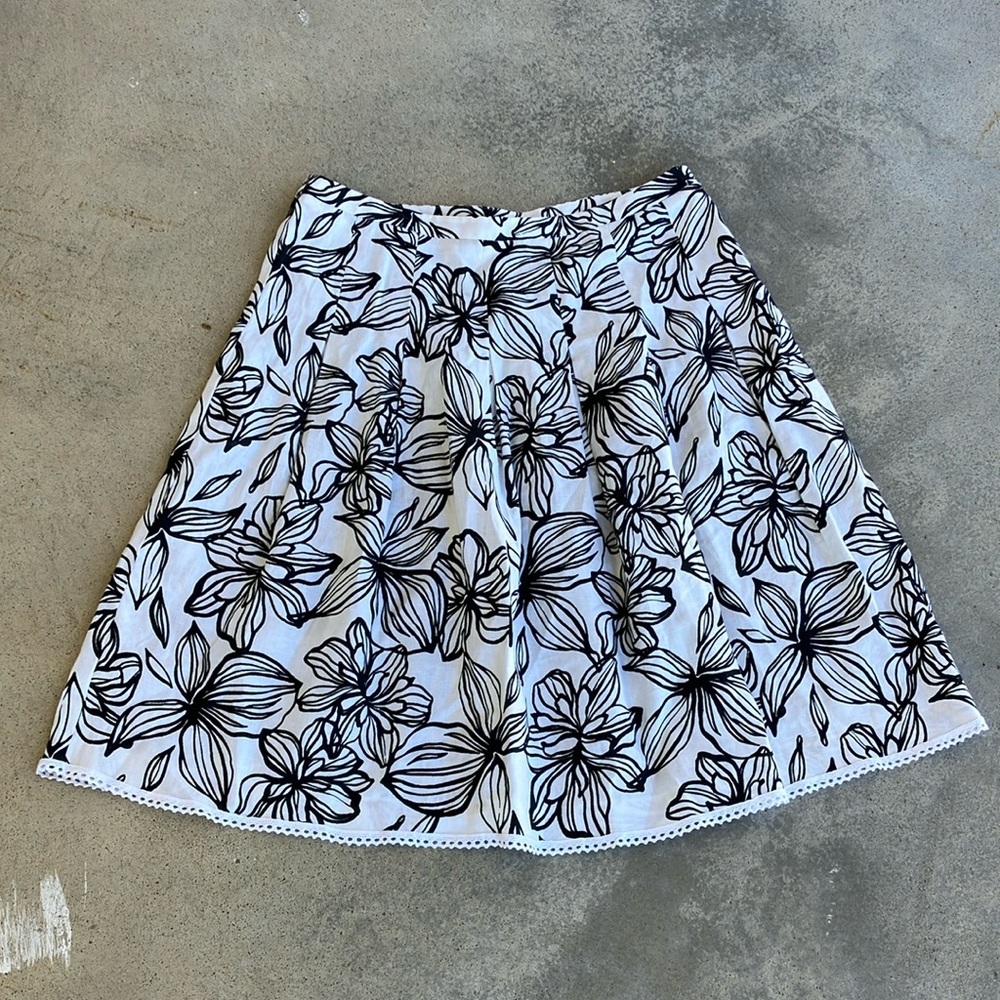 Style & Co. Linen Floral Skirt, 12